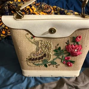 embroidered antique purse